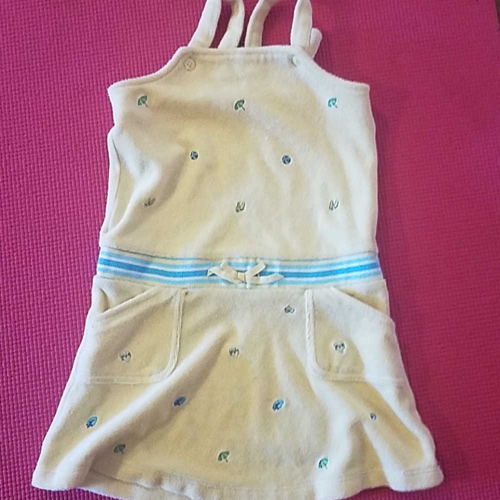 Terry cloth girl's bathing suit cover up dress